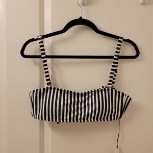 WeWoreWhat Rosy Tie Top (Navy stripes)